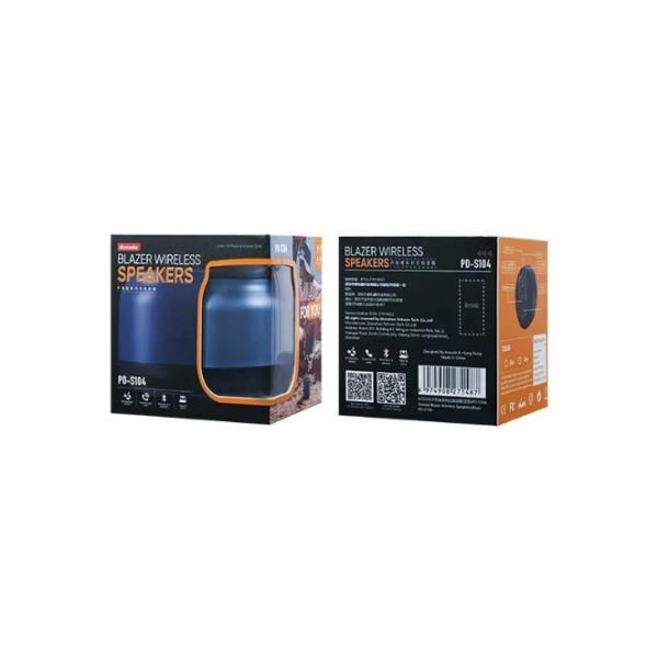 PARLANTE PORTÁTIL BLUETOOTH PD-S104 SERIE BLAZER AZEADA GRIS Y AZUL