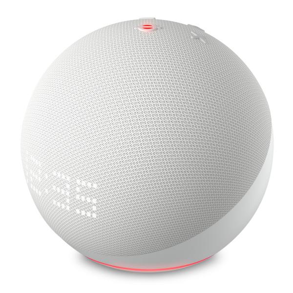 PARLANTE INTELIGENTE ECHO DOT 5TH GENERACION CON RELOJ AMAZON BLANCA