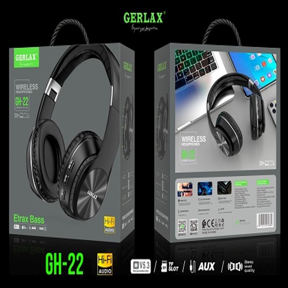 AUDIFONOS MANOS LIBRES BLUETOOTH GH-22 GERLAX NEGRO